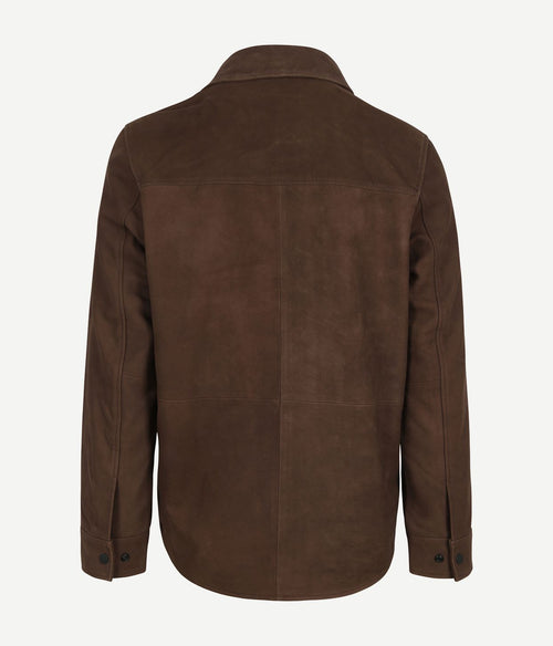 Suitable jacket suede bruin | Regular-fit