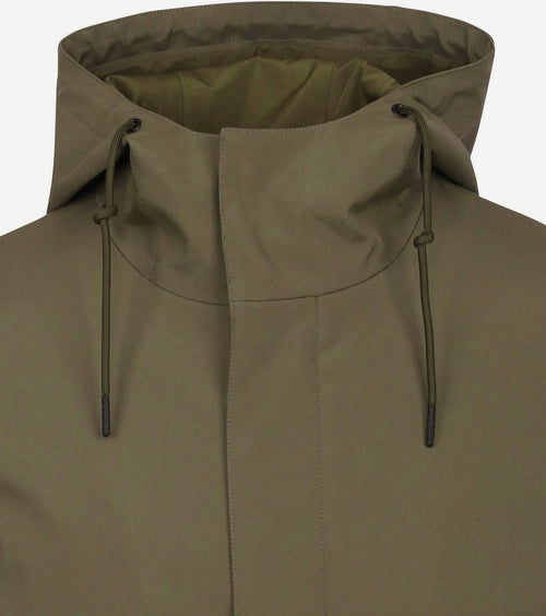 Jas hood tech olijfgroen