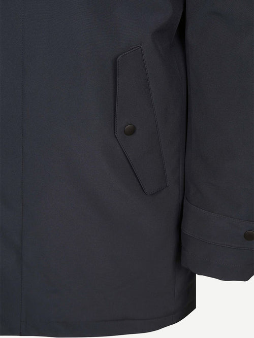 Jas hood tech donkerblauw