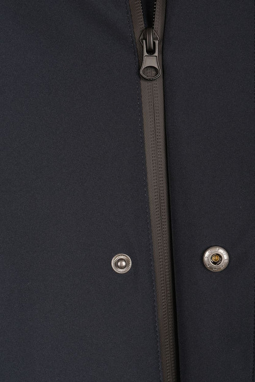 Jas hood tech donkerblauw