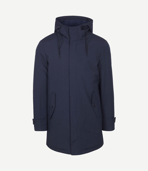 Jas hood tech donkerblauw