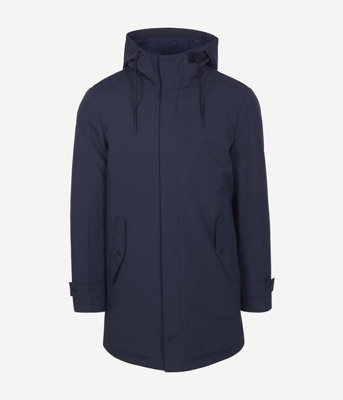 Jas hood tech donkerblauw