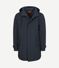 Jas hood tech donkerblauw