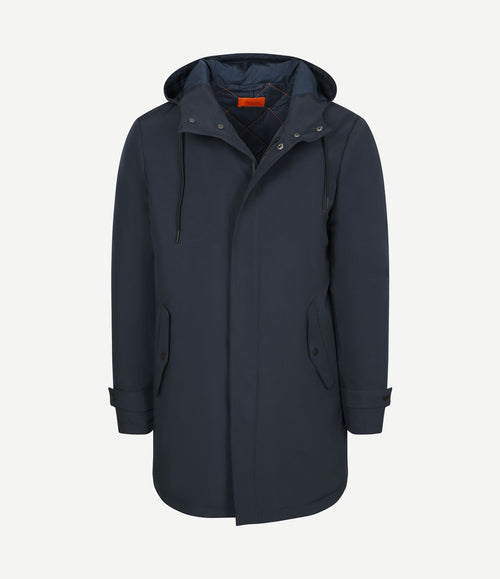 Jas hood tech donkerblauw