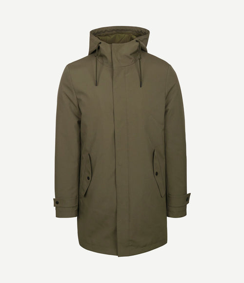 Jas hood tech olijfgroen