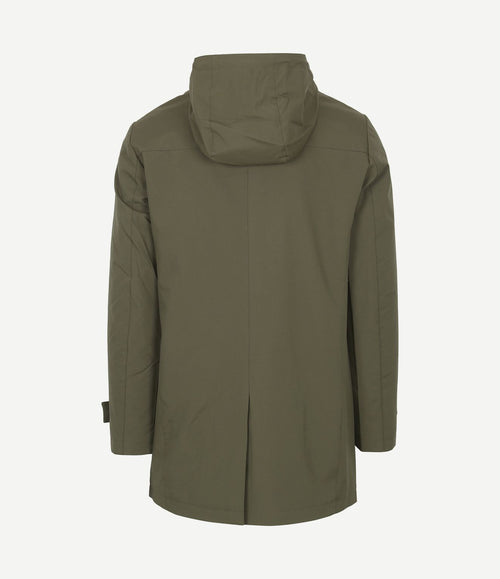Jas hood tech olijfgroen