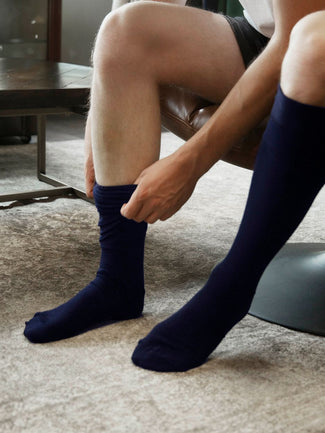 Kniekousen donkerblauw