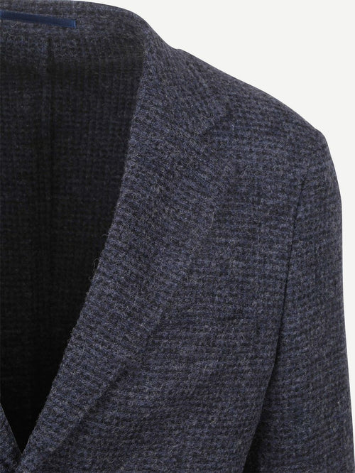 Knitted colbert unlined donkerblauw