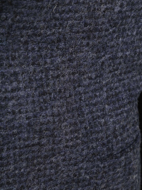 Knitted colbert unlined donkerblauw