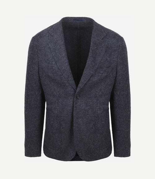Knitted colbert unlined donkerblauw