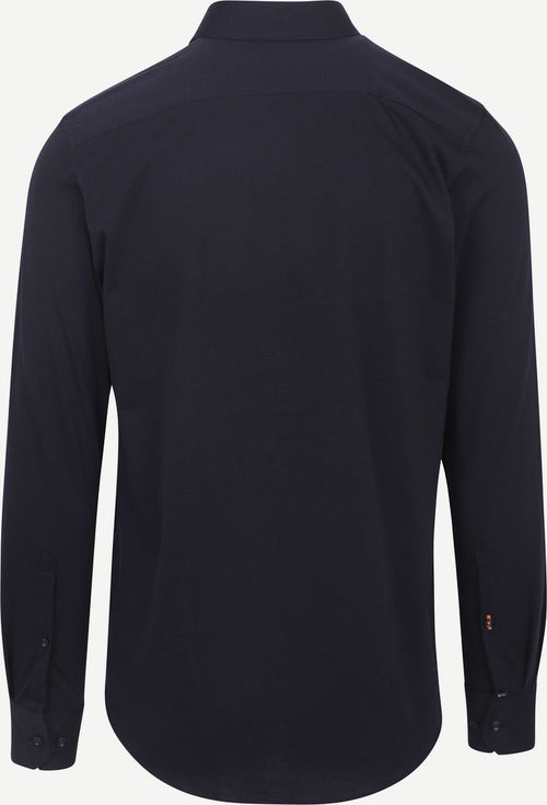 Knitted pique overhemd donkerblauw