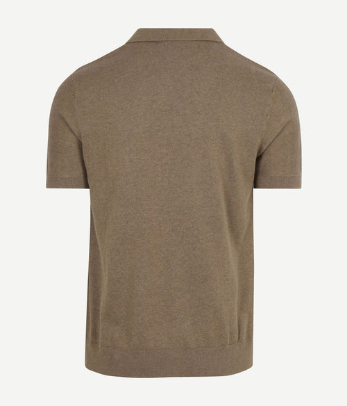 Knitted polo riva harring taupe