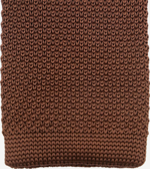 Suitable knitted stropdas bruin tk-06