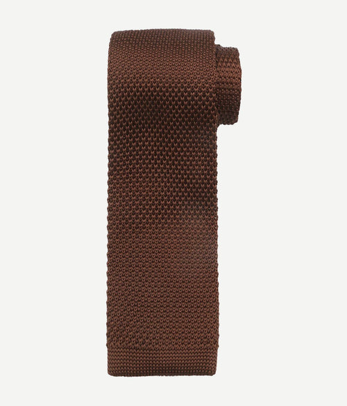 Suitable knitted stropdas bruin tk-06