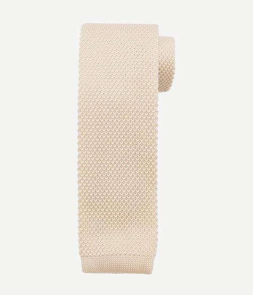 Suitable knitted stropdas ecru tk-05