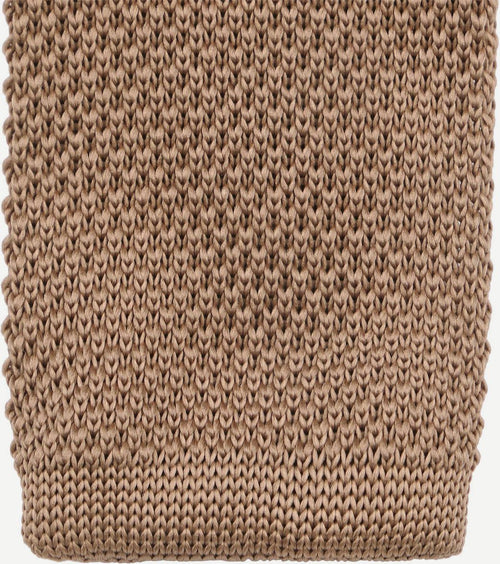 Suitable knitted stropdas taupe tk-07