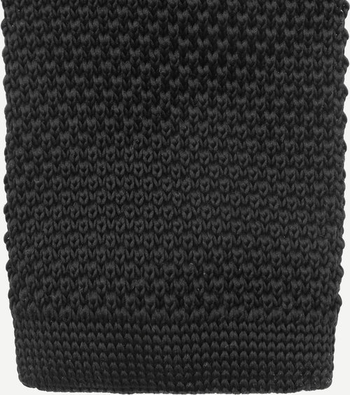 Suitable knitted stropdas zwart tk-08