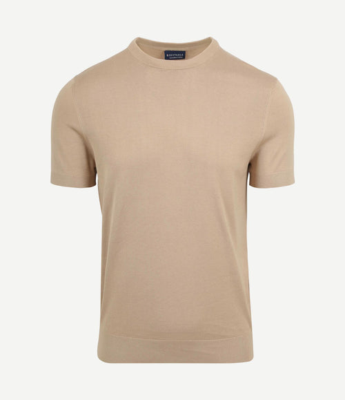 Knitted t-shirt beige