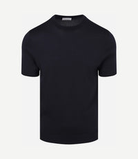 Knitted t-shirt wake donkerblauw