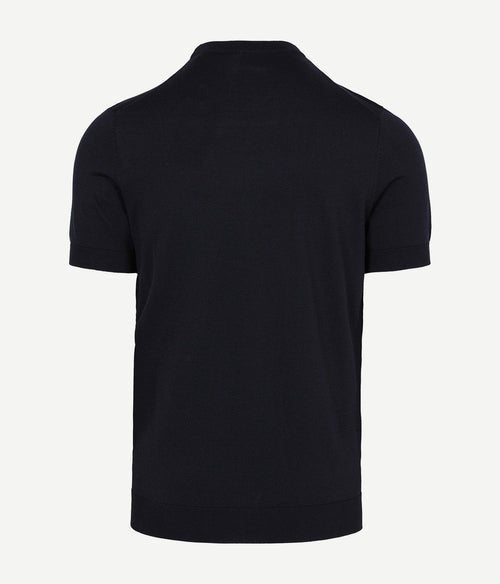 Knitted t-shirt wake donkerblauw