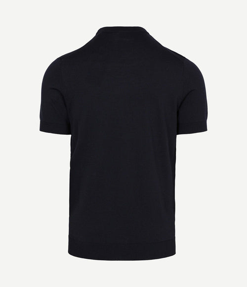 Knitted t-shirt wake donkerblauw