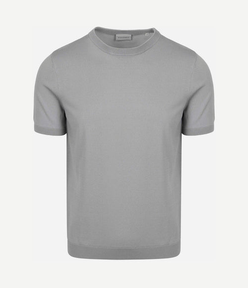 Knitted t-shirt wap grijs