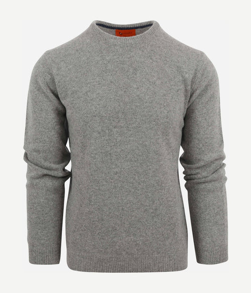 Suitable lamswol trui o-hals grijs | Regular-fit