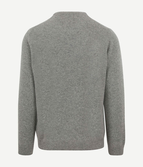 Suitable lamswol trui o-hals grijs | Regular-fit