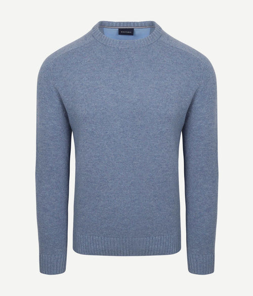 Suitable lamswol trui ronde hals lichtblauw | Regular-fit