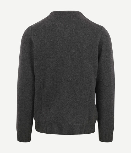Suitable lamswol trui v-hals antraciet | Regular-fit