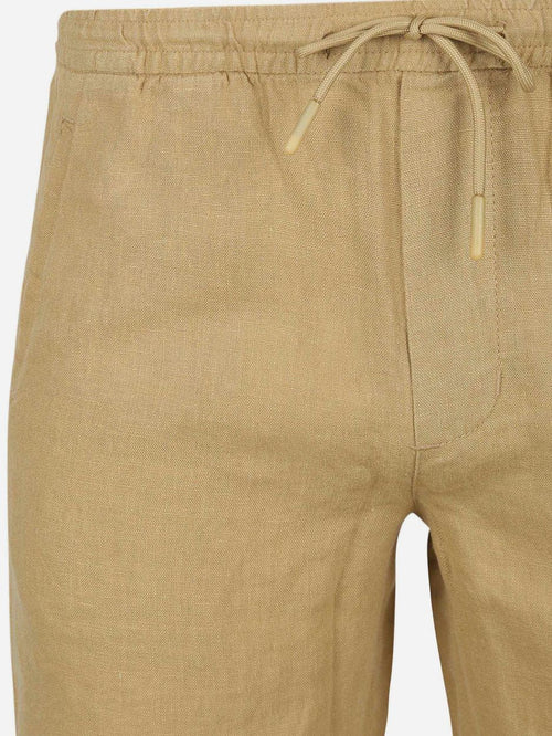 Suitable linnen beach shorts beige | Regular-fit