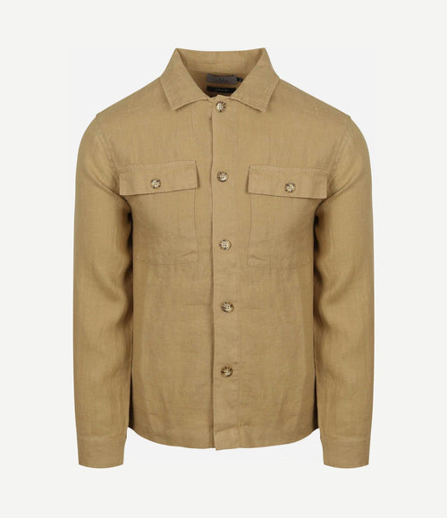 Linnen overshirt beige