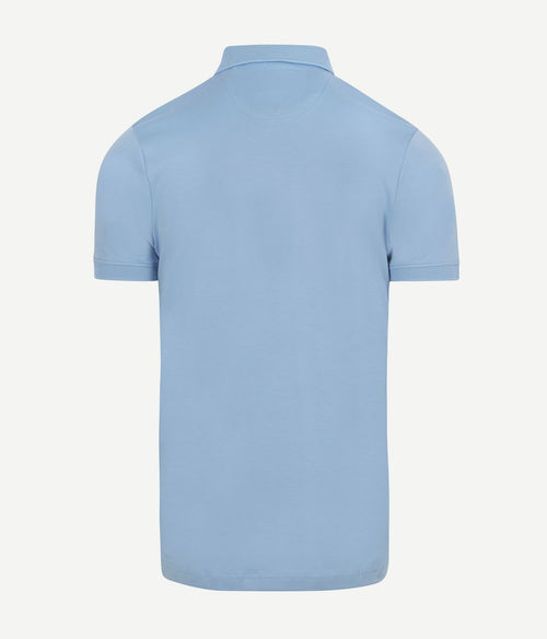 Suitable liquid poloshirt lichtblauw | Slim-fit