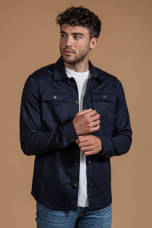 Suitable liv overshirt donkerblauw