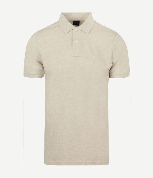 Suitable mang poloshirt ecru | Slim-fit