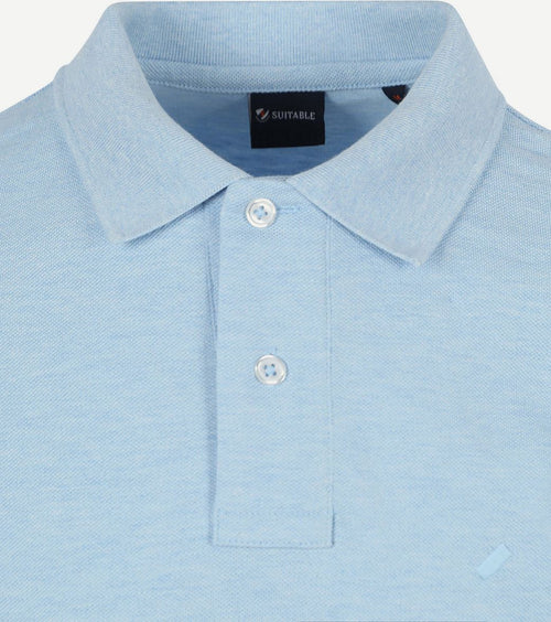 Suitable mang poloshirt lichtblauw | Slim-fit