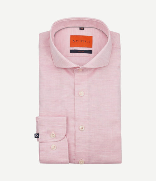Melange overhemd roze