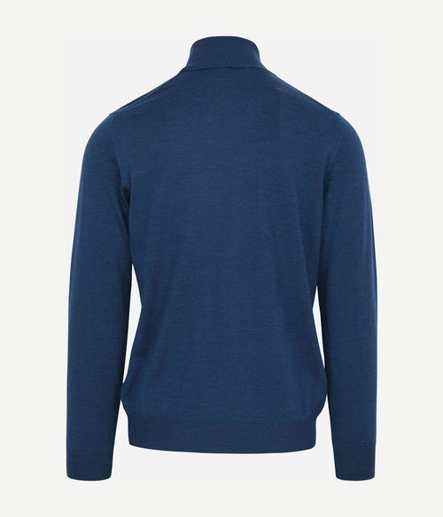 Suitable merino coltrui petrol blauw | Slim-fit