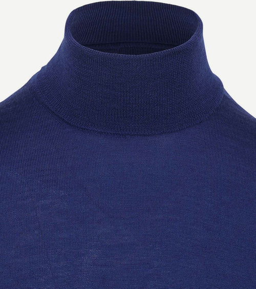 Suitable merino coltrui royal blauw | Slim-fit