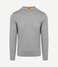 Merino pullover mid grijs