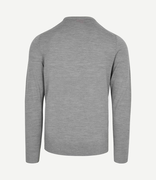 Merino pullover mid grijs