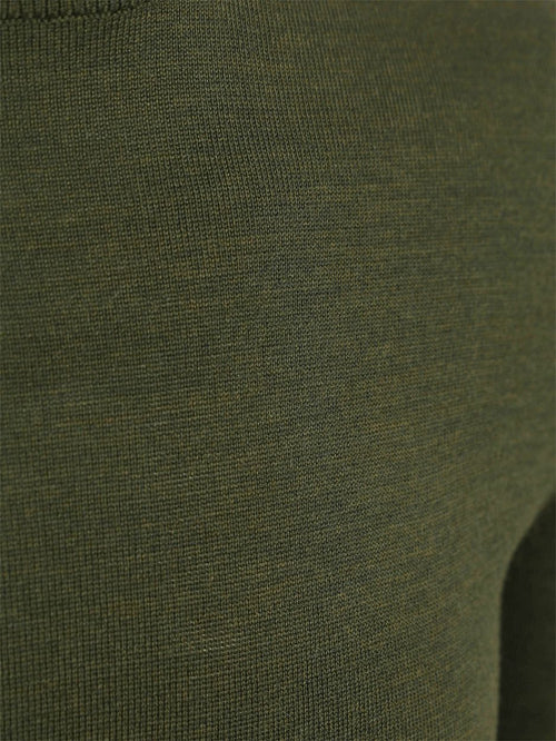 Merino pullover military groen