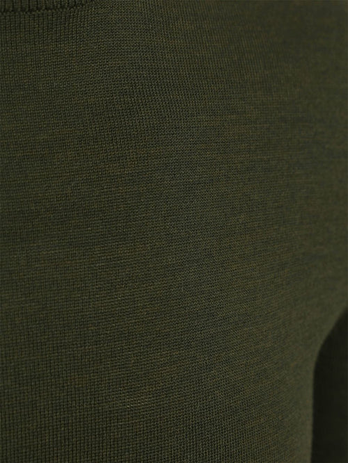 Suitable merino pullover military groen
