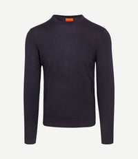Merino pullover donkerblauw