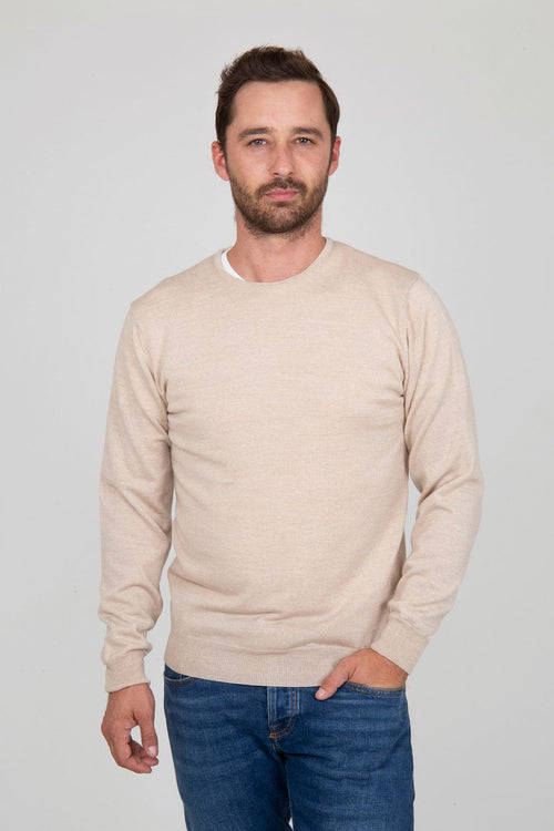 Merino pullover o beige