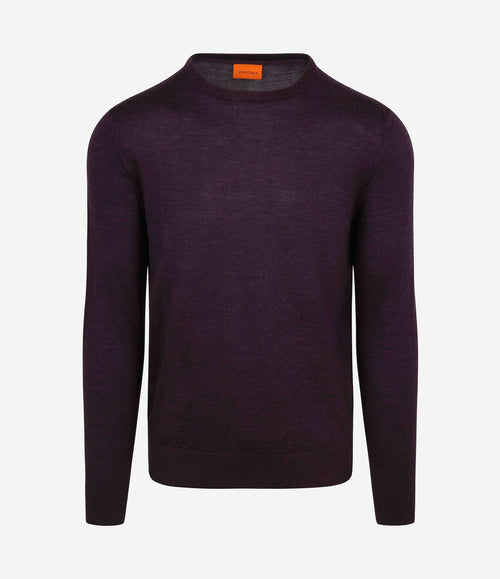 Merino pullover paars