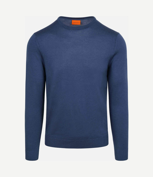 Merino pullover royal blauw