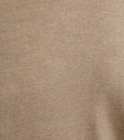 Merino pullover v-hals beige