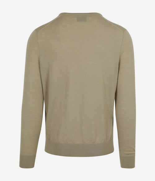 Suitable merino pullover v-hals lichtgroen | Slim-fit