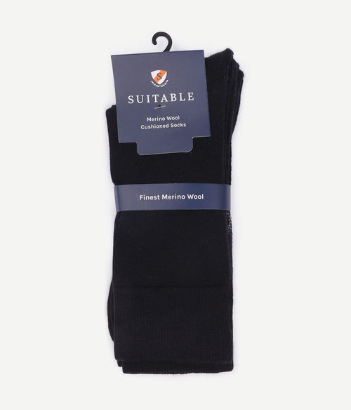 Suitable merino sokken donkerblauw (2-pack)